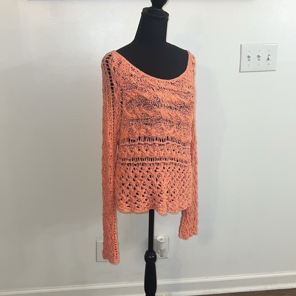 Free People Crashing Waves Cotton Pullover, sz Medium - Picture 2 of 11